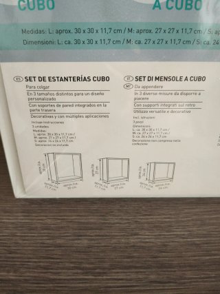 Set 3 Estanterías Cubo Livarno Living