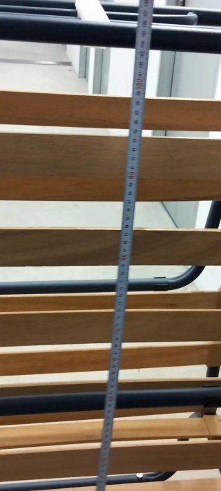 Cama plegable 80cm azul y madera
