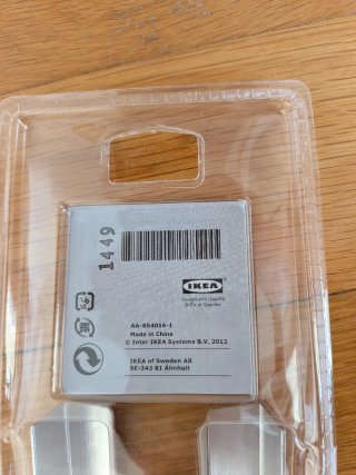 Tirador puerta Ikea BLANKETT 295mm  4 cajas (4x2)