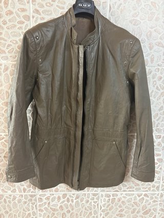 Giacca vera pelle morbida comoda vintage tg 46