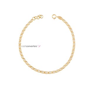 pulsera oro 18k con piedra con circonita