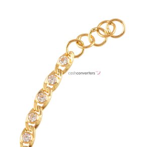 pulsera oro 18k con piedra con circonita