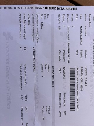 Piaggio Liberty 125cc ABS Blanco 600km CABOPINO