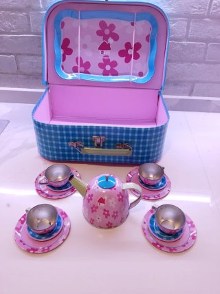 Juego de té infantil maletín
