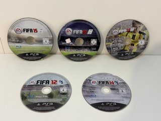 Lote 5 FIFA PS3: 12, 14, 15, 16, 17