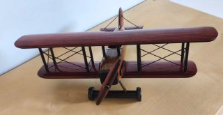 Modellino Biplano in Legno