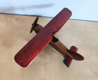 Modellino Biplano in Legno