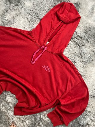 Sudadera Champion Roja Logo Vintage Talla S