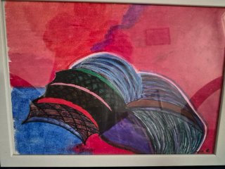 Cuadro abstracto hecho a mano