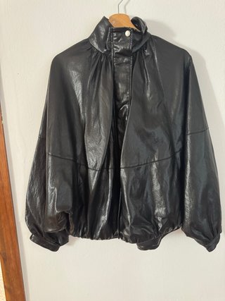 Cazadora Piel Vegana Negra