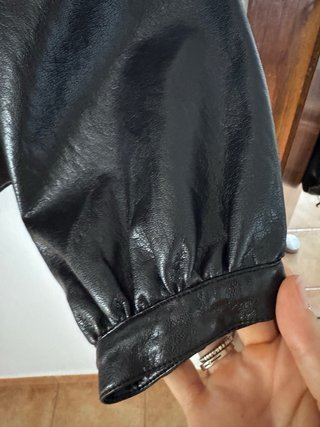 Cazadora Piel Vegana Negra