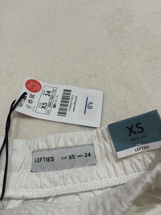 Pantalón Shorts blancos Lefties Talla XS nuevo