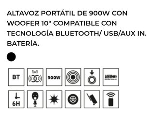 Altavoz Portátil NGS Wild Space 1 900W