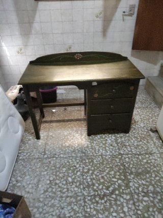 Escritorio madera verde oliva
