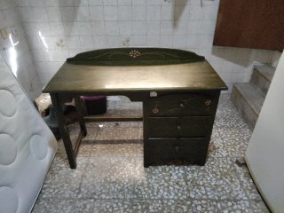 Escritorio madera verde oliva