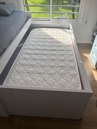 Cama nido con cama supletoria, colchones y cajones