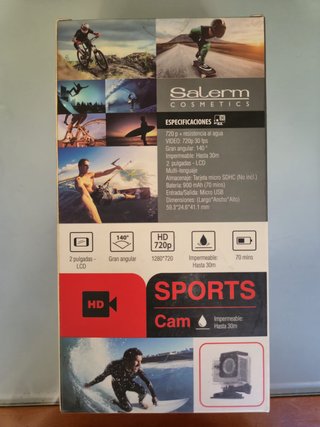 Cámara deportiva Salerm HD 2 pulgadas LCD