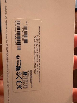 Apple Watch Series 10 GPS 42mm Negro