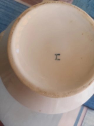 Azucarero de porcelana con paisaje no tiene tapa