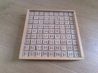 Juego educativo tablas de multiplicar madera