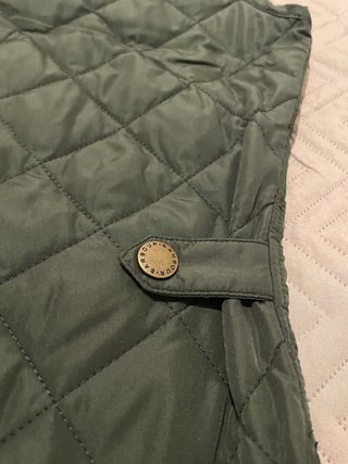 Giubbotto imbottita Barbour verde con colletto in velluto