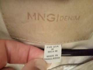Chaqueta Vaquera Mango Man Beis / Crema Talla M