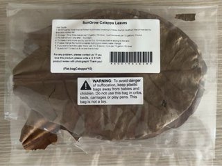 Hojas Catappa SunGrow para acuario - 7 hojas