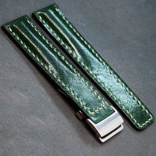 Cinturino in pelle artigianale nero per Breitling 22/24mm