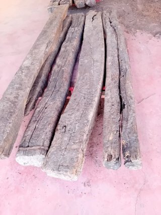 Traviesas de tren de madera