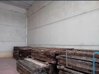 Traviesas de tren de madera