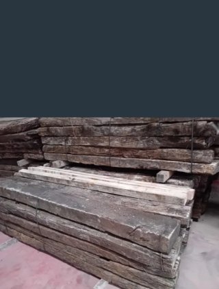 Traviesas de tren de madera
