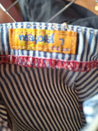 Vestido niña rayas con botones y bolsillos