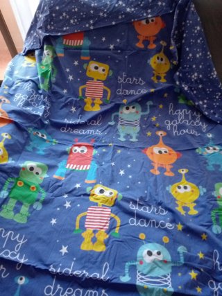 Funda nórdica infantil robots y estrellas
