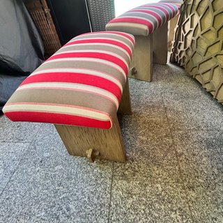 Mesa con bbq incluida de madera maciza de roble