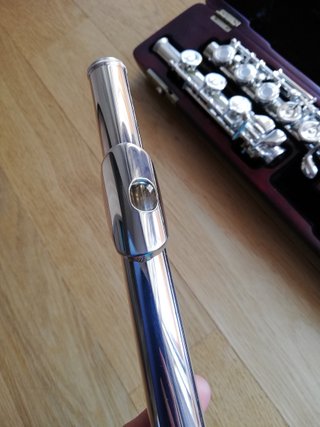 Flauto traverso testata argento sterling 925