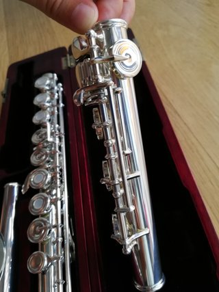 Flauto traverso testata argento sterling 925