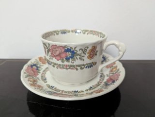 Juego de té Pontesa porcelana floral