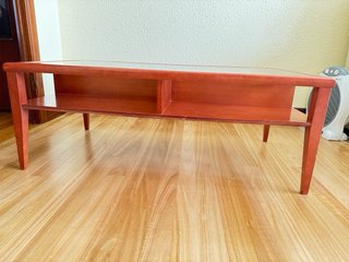 Mesa de centro madera y cristal