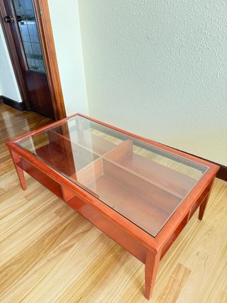 Mesa de centro madera y cristal