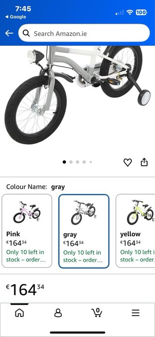 Bicicleta infantil nueva, 16 pulgadas con faro
