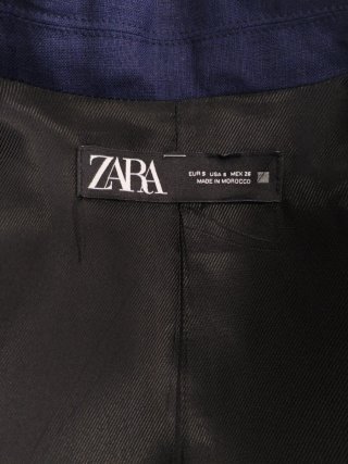 Americana y chaleco lino Zara azul