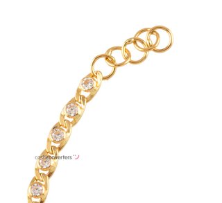 pulsera oro 18k con piedra con circonita
