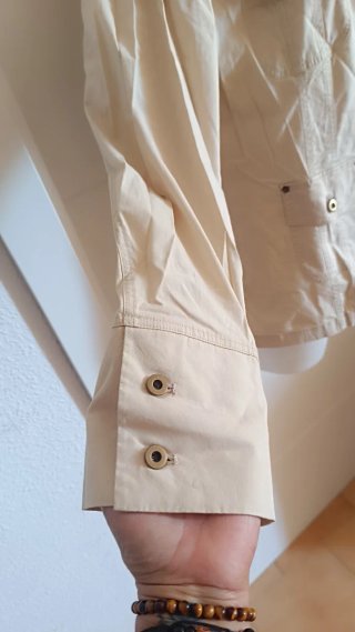 Blazer fina beige entretiempo