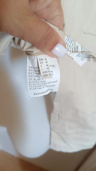 Blazer fina beige entretiempo