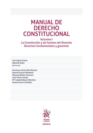 Manual de Derecho constitucional. Vol. 1 Tirant