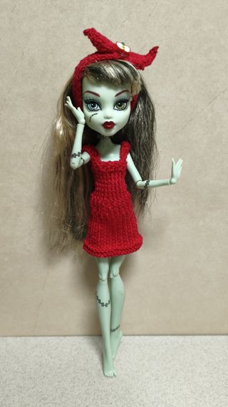 Vestido y diadema Monster High OOAK hecho a mano