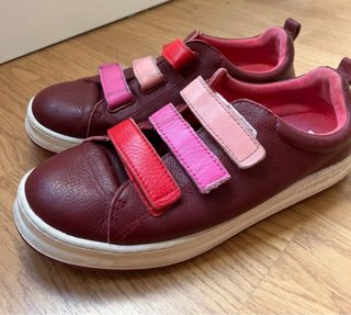Camper Zapatos Velcro Niña Rosa Rojo