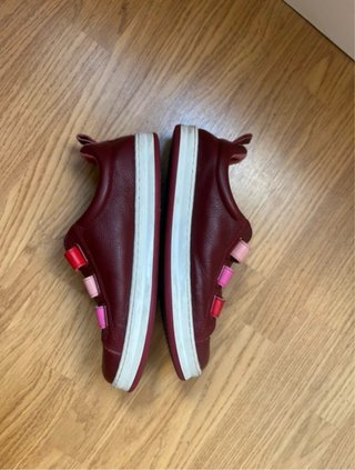 Camper Zapatos Velcro Niña Rosa Rojo
