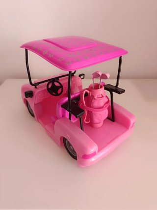 Coche golf rosa Barbie