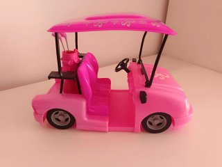 Coche golf rosa Barbie